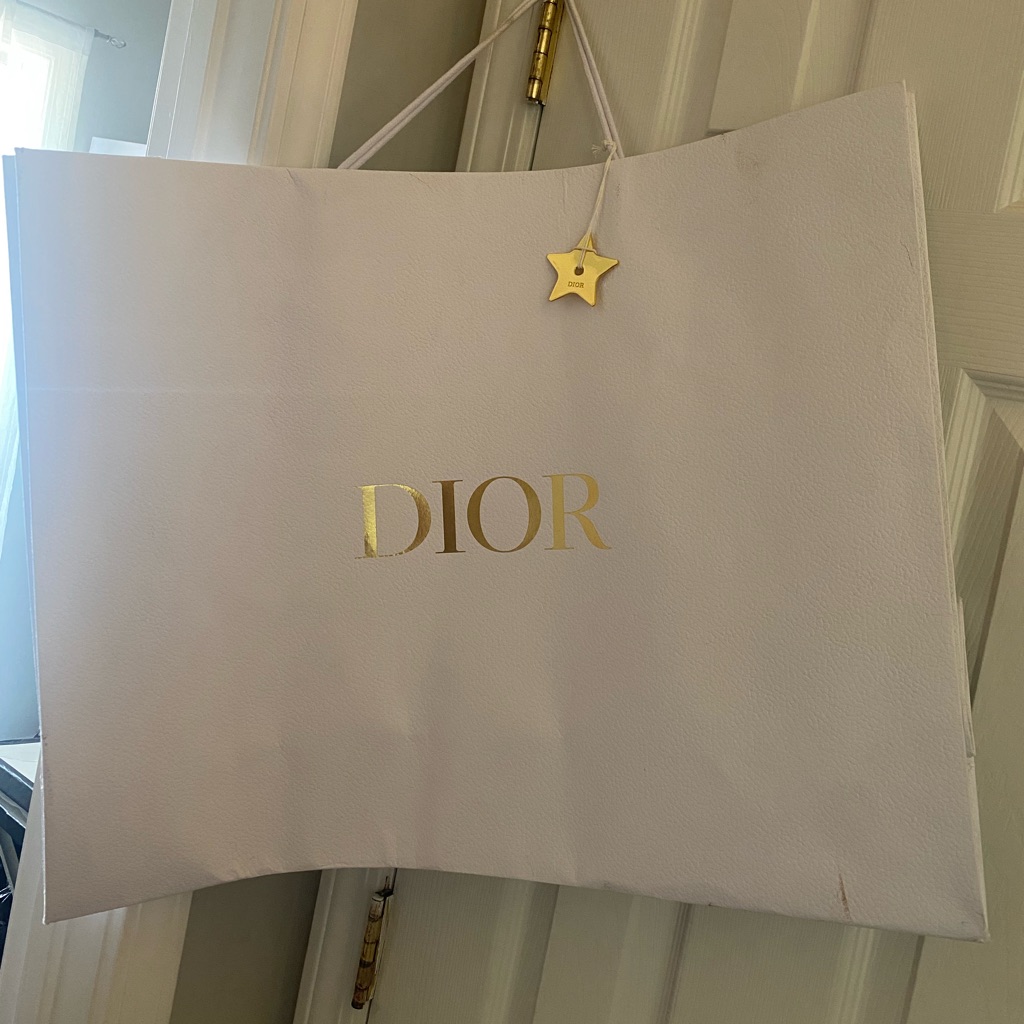 Extra Large Authentic Dior Shopping Bag With Charm